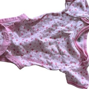 Pink Floral Baby Onesie
